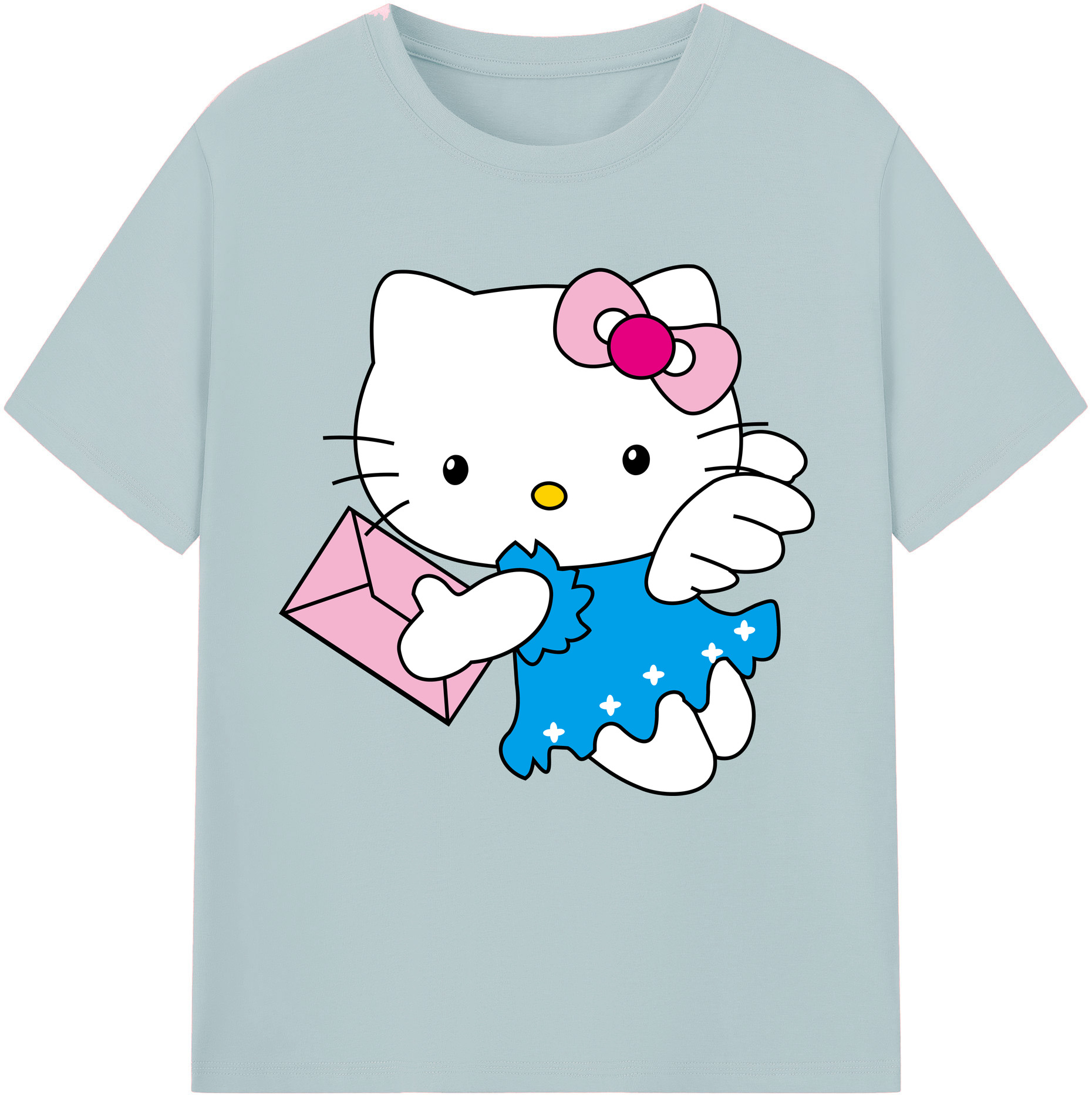 （画像用） Hello Kitty ハローキティ 綿100％半袖Tシャツ（フロントプリント）